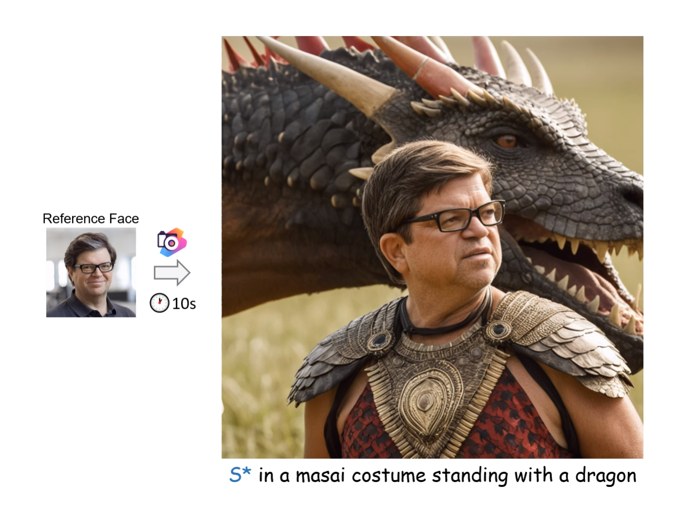 Demo of photomaker on a face with glasses